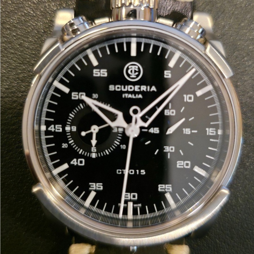Scuderia Italia Black Chronograph Watch